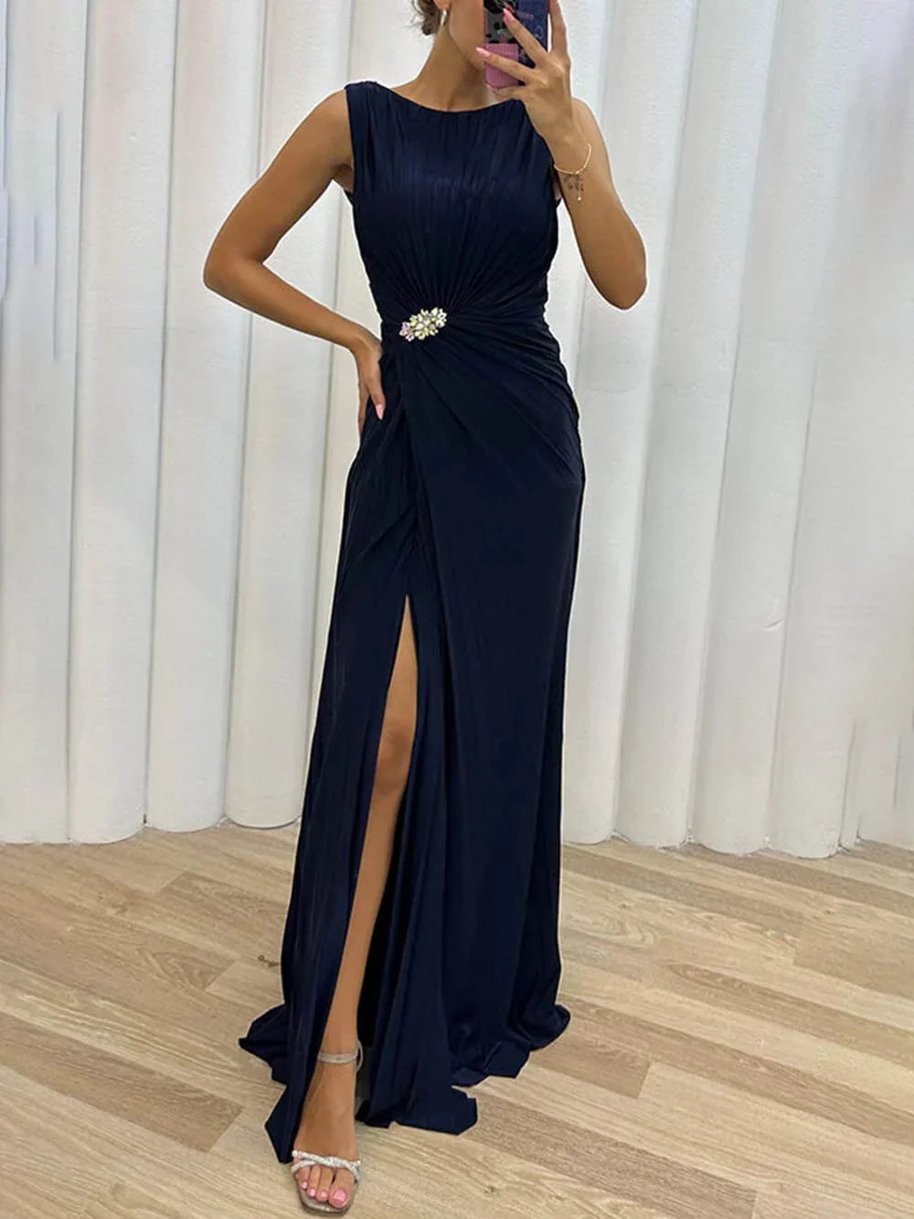 Davina - Flowing Pleated Maxi Dress