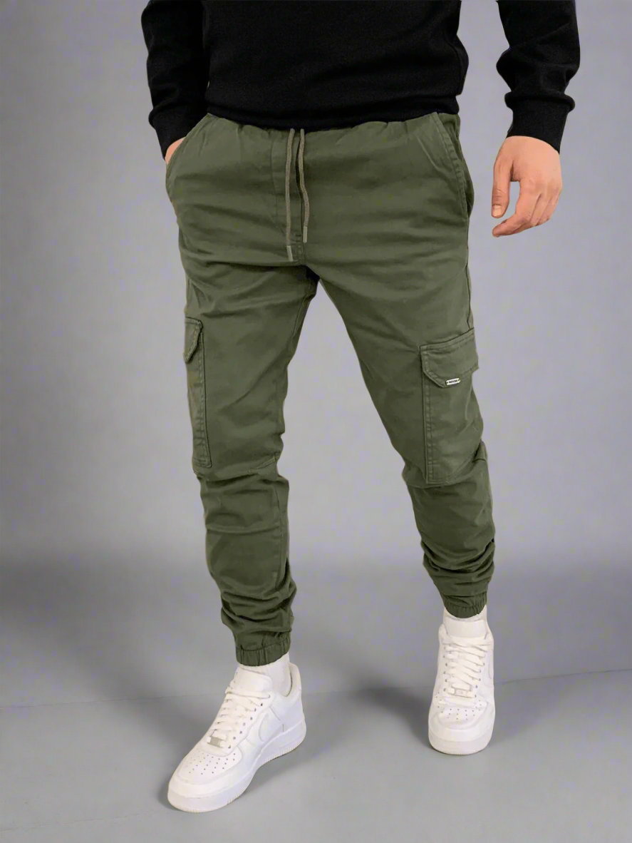 Caleb | Men Tapered Cargo Joggers | Functional Comfort