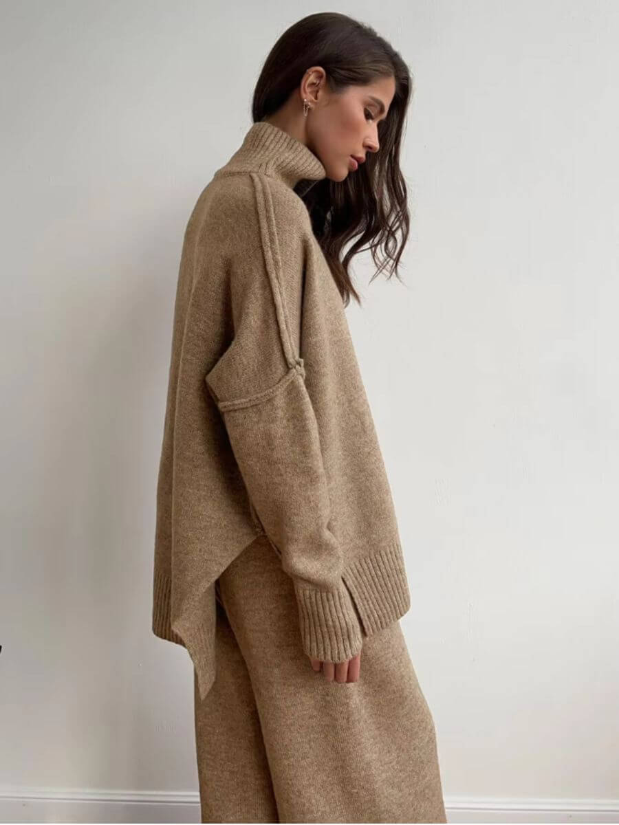Stella - Loose Lazy Knitting Trousers Set