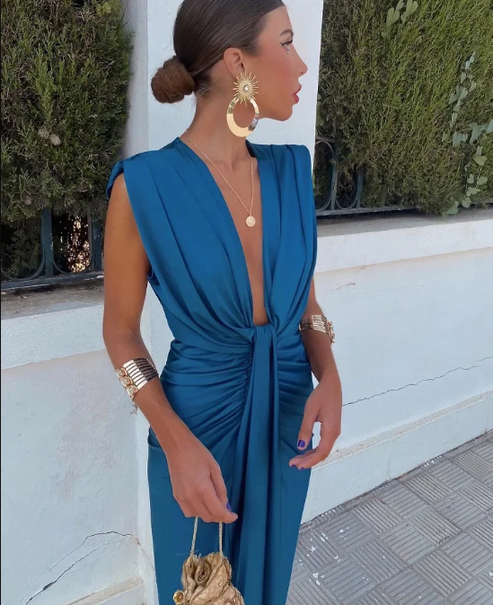 Lily - Stylish Pleated Evening Dress