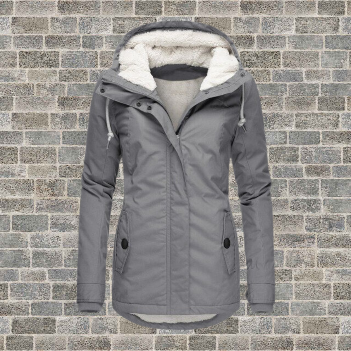 Jenna - Cozy Sherpa Hoodie Coat